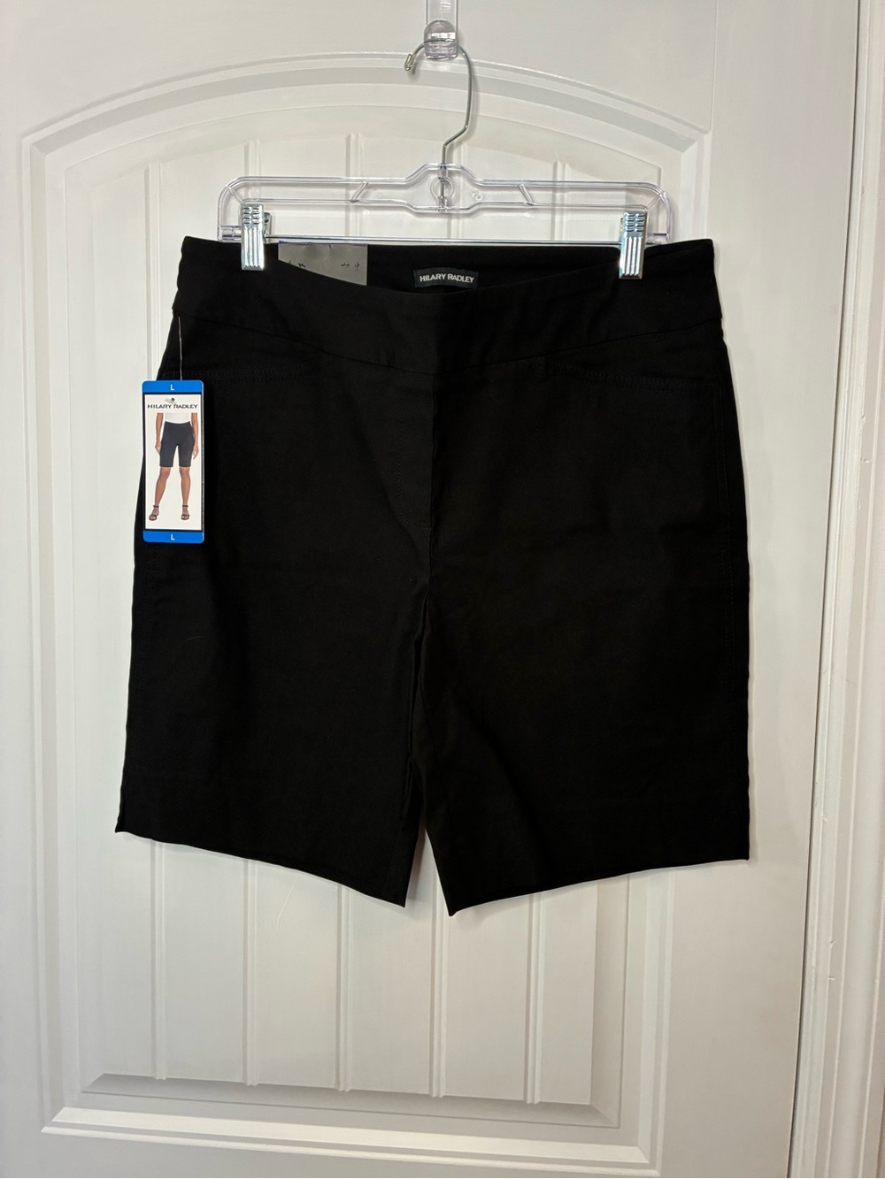 Hilary Radley Black Pull-On Bermuda Shorts